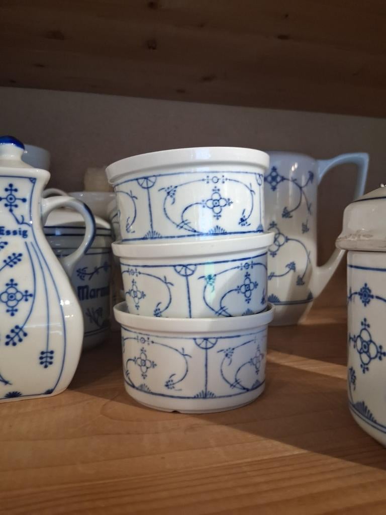 Soufflé schaaltjes,  tapasschaaltjes jager blauw saks, Ophalen of Verzenden, Nieuw, Overige stijlen, Bord(en)