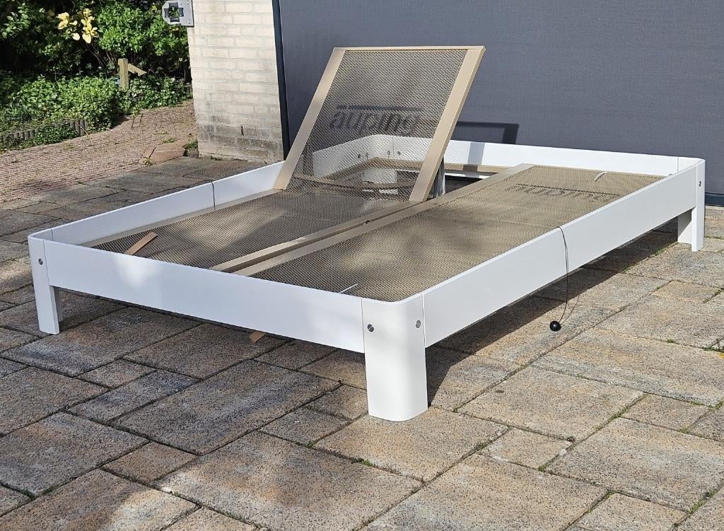 Mooie witte Auping 160x200, Huis en Inrichting, Slaapkamer | Bedden, Ophalen, Wit, Tweepersoons, 200 cm