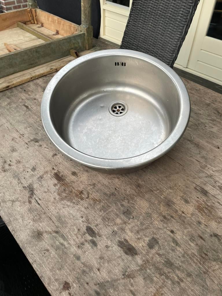 Spoelbak rond, Huis en Inrichting, Keuken | Keukenelementen, Ophalen, 50 tot 100 cm, Zo goed als nieuw, Minder dan 100 cm