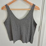 Grijze geribbelde top met V-hals - Primark, Kleding | Dames, Tops, Primark, Maat 46/48 (XL) of groter, Ophalen of Verzenden, Zonder mouw