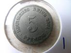 5 Pfennig 1875 A Duitsland (nr 1), Ophalen of Verzenden, Duitsland, Losse munt