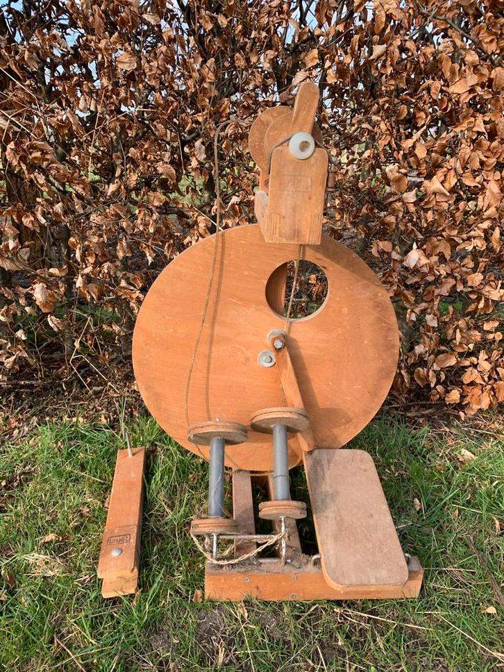 Vintage houten spinnewiel - Ambachtelijk spinnen, Hobby en Vrije tijd, Spinnewielen en Spinnen, Gebruikt, Spinnewiel, Ophalen of Verzenden