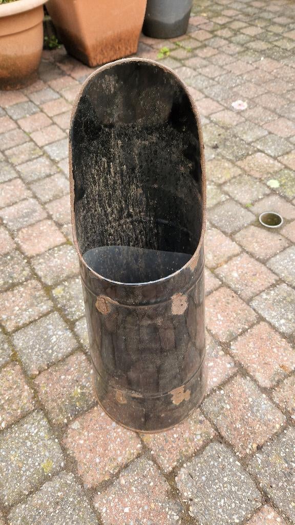 zwarte e maille kolenkit- paraplubak, Antiek en Kunst, Antiek | Emaille, Ophalen of Verzenden