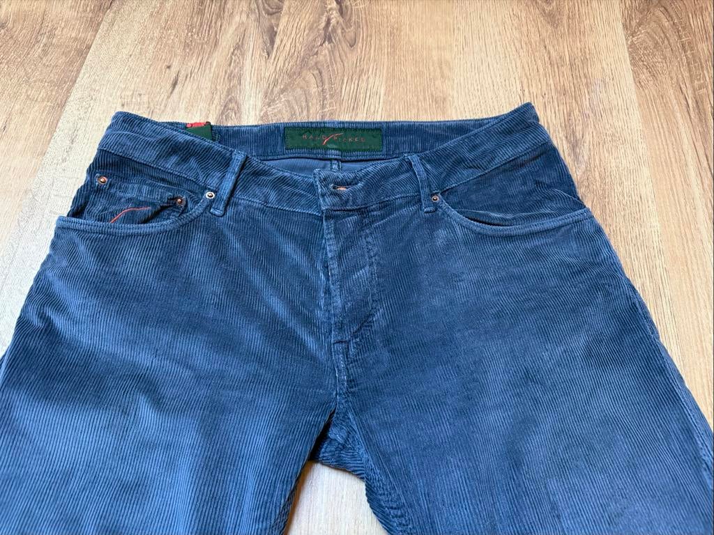 Handpicked blauwe rib broek maat 33, Ophalen of Verzenden, Gedragen, Overige maten, Blauw