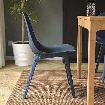 Odger Ikea eetkamerstoelen (2 stuks) blauw, Ophalen, Zo goed als nieuw, Kunststof