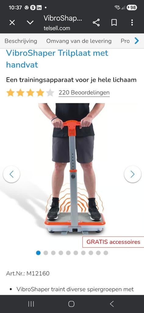 Vibroshaper/ trilapparaat, Ophalen of Verzenden, Zo goed als nieuw, Overige typen