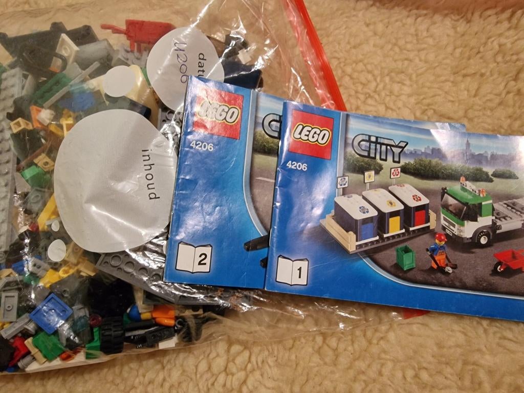 Lego City 4206 Vuilniswagen, Lego, Compleet, Ophalen of Verzenden, Complete set