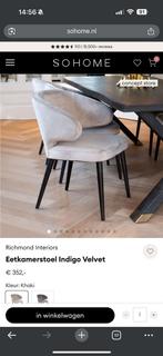 Richmond eettafelstoelen velvet 6 st, Huis en Inrichting, Ophalen, Zo goed als nieuw, Overige kleuren, Vijf, Zes of meer stoelen