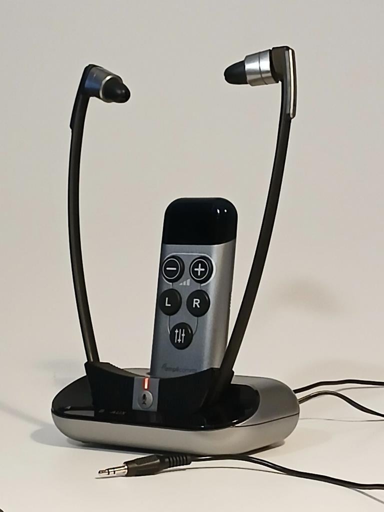 Nette Amplicomms TV 3500 slecht horenden koptelefoon, Computers en Software, Headsets, In-ear, Gebruikt, Ophalen of Verzenden