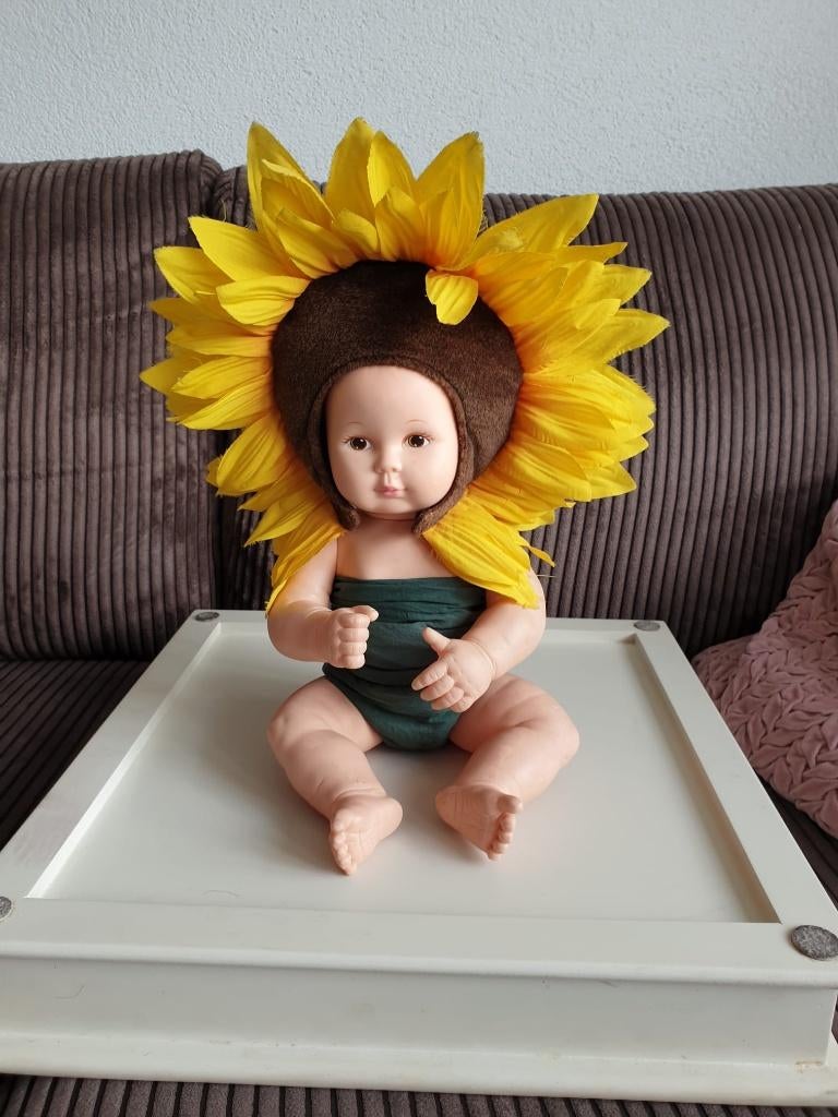 Anne Geddes Zonnebloem pop, Ophalen of Verzenden, Pop