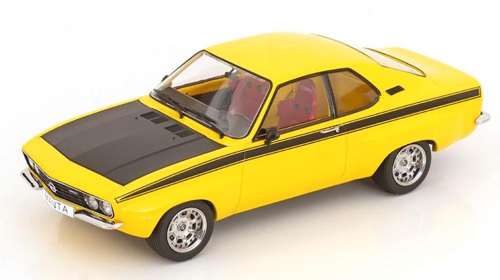 JSN MCG 1:18 Opel Manta A Irmscher geel/ zwart, Hobby en Vrije tijd, Modelauto's | 1:18, Nieuw, Auto, Overige merken, Ophalen of Verzenden