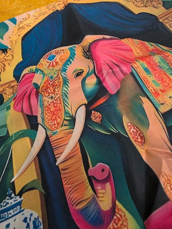 2 x Nieuwe kussenhoes Met " Olifant, Huis en Inrichting, Woonaccessoires | Kussens, Nieuw, Overige kleuren, Vierkant, Ophalen of Verzenden