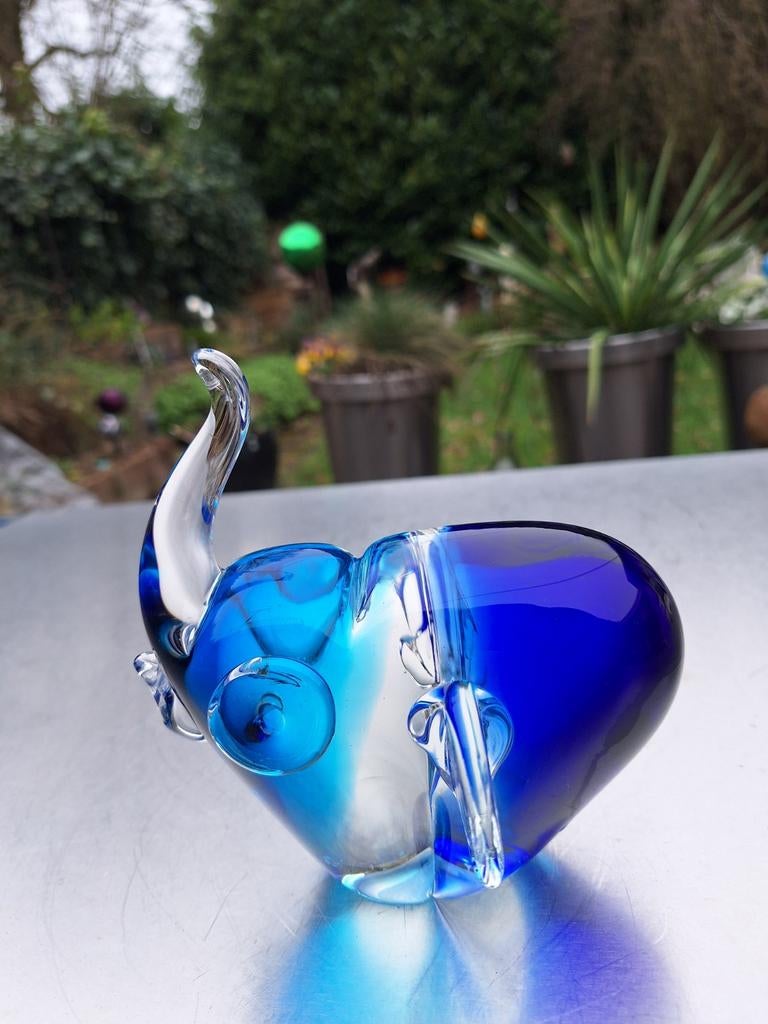 Beeld(je) olifant glas.Murano?DALEN,DRENTHE, Ophalen of Verzenden