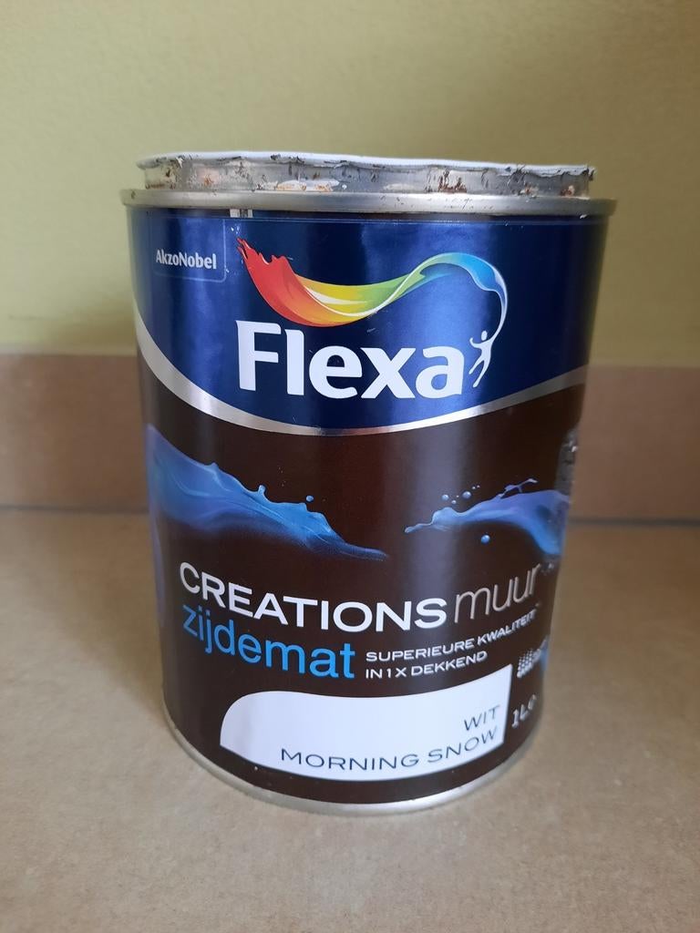 Flexa creations muurverf morning snow/wit 1 liter, Ophalen, Wit