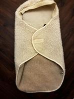 Wollen wikkeldeken inleg autostoel/maxicosi beige alwero, Ophalen, Zo goed als nieuw, 70 tot 85 cm, Deken