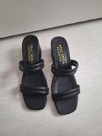 Zwarte slipper sandaal met blokhak maat 37, Verzenden, Zwart, Sandalen of Muiltjes, Zo goed als nieuw