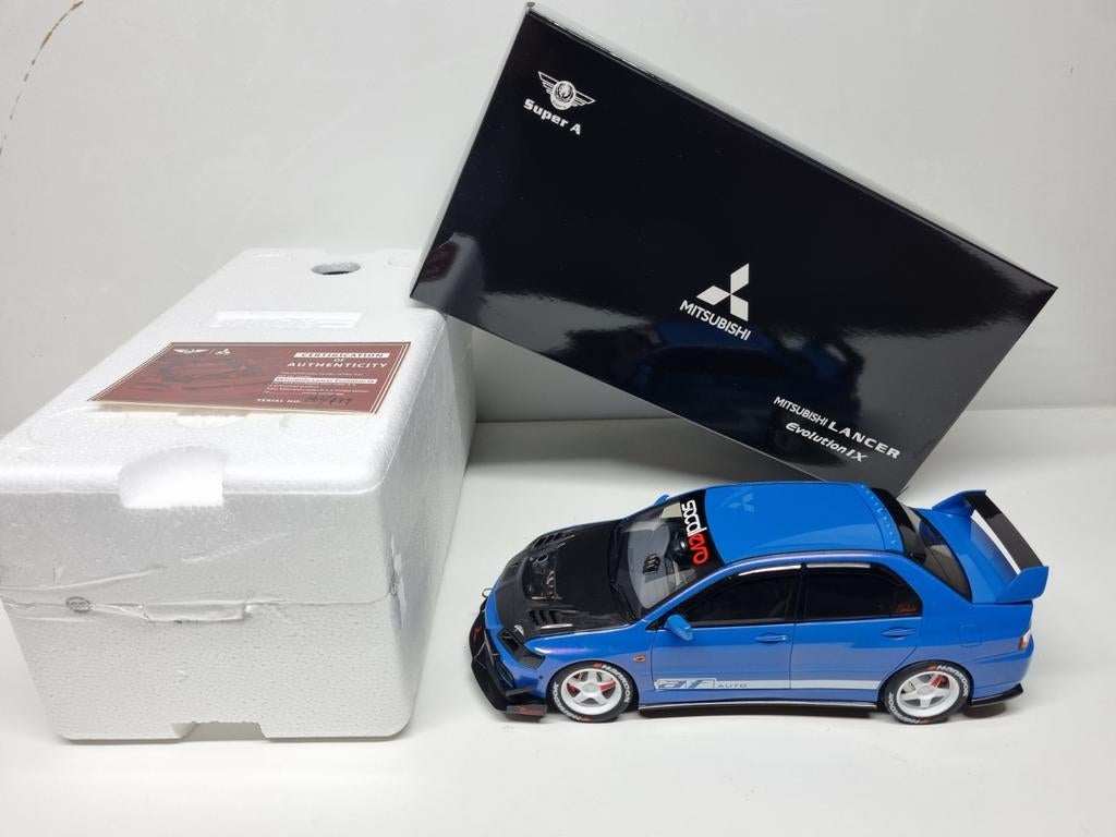 Super A Mitsubishi Lancer Evolution lX 1/499 1:18 Nieuw, Hobby en Vrije tijd, Modelauto's | 1:18, Ophalen of Verzenden, Nieuw