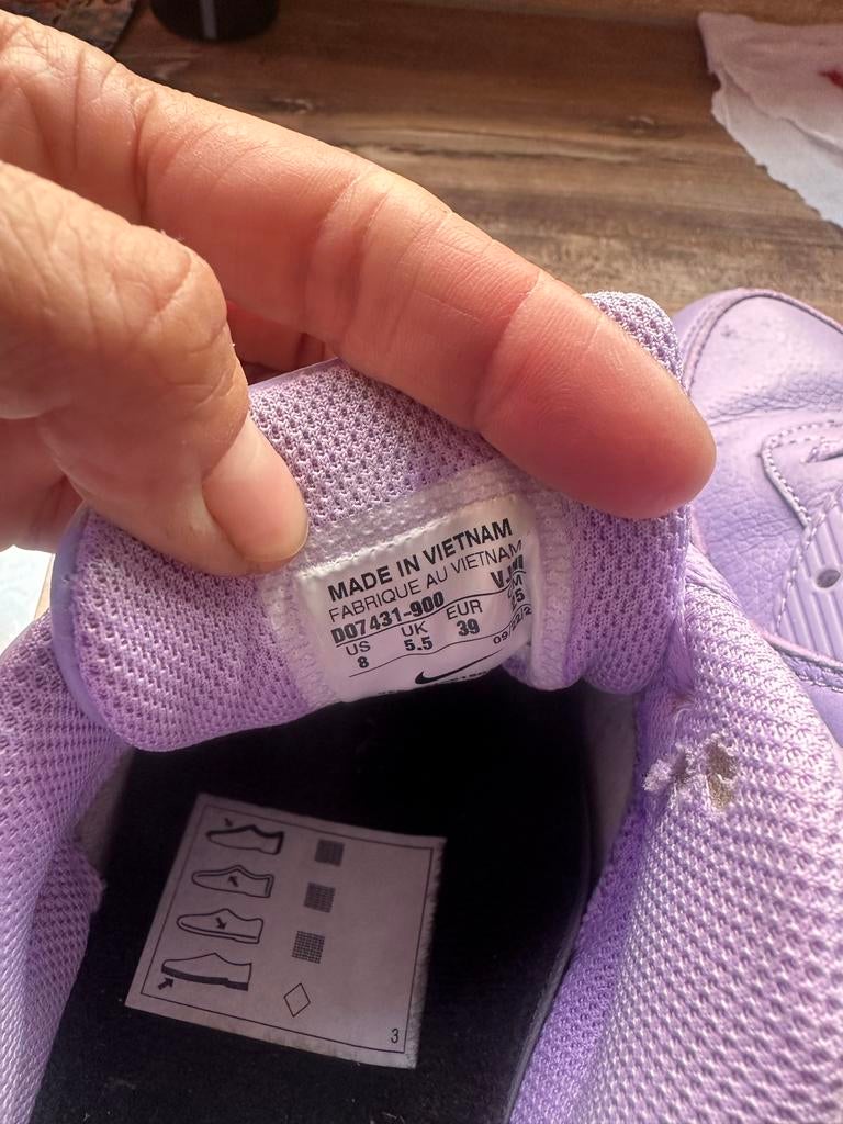 Gepersonaliseerde Nike sneakers, paars, Ophalen of Verzenden, Gedragen, Overige kleuren, Sneakers of Gympen