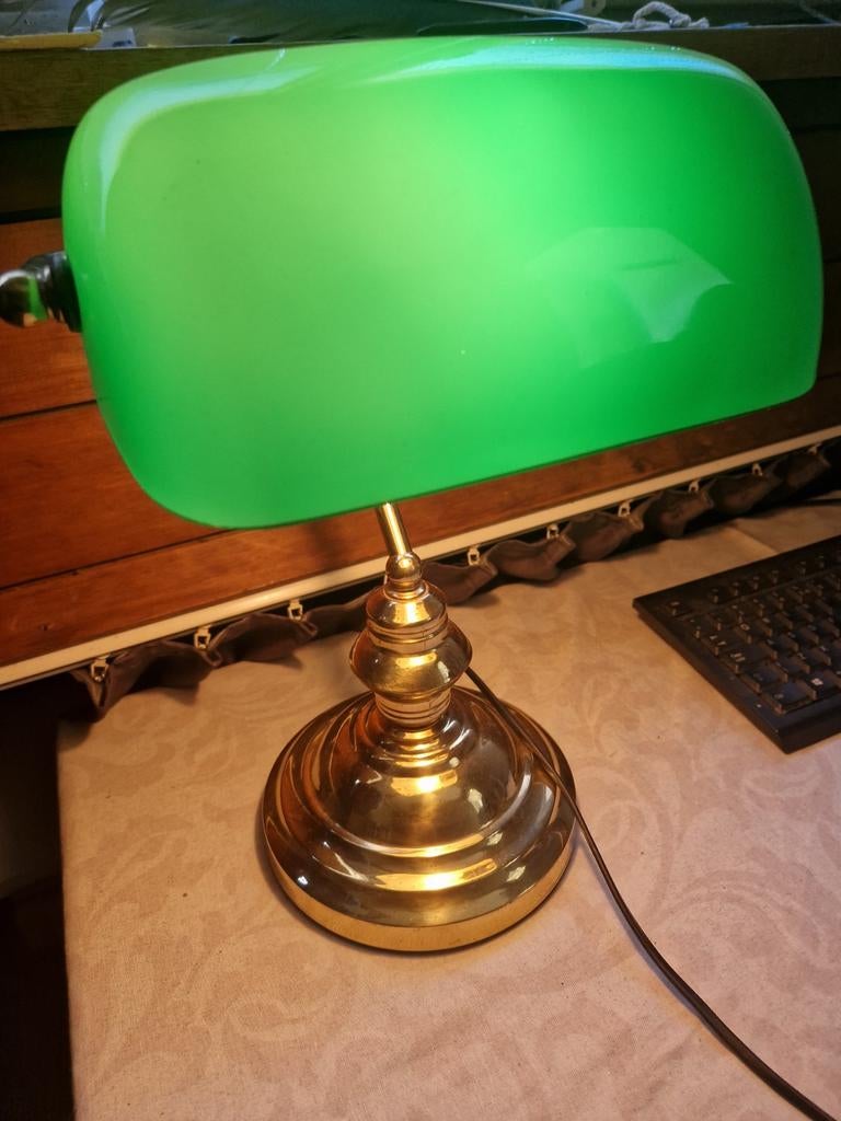 Bankierslamp notarislamp, Ophalen of Verzenden, Gebruikt, Minder dan 50 cm