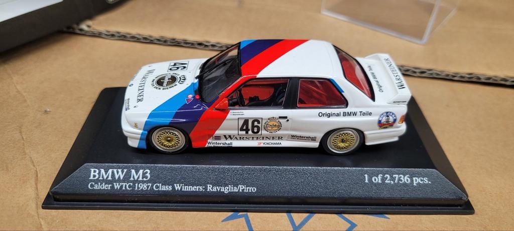 Minichamps BMW M3 WTC 1987 Ravaglia/Porro, Hobby en Vrije tijd, Modelauto's | 1:43, Ophalen of Verzenden, Zo goed als nieuw, Auto