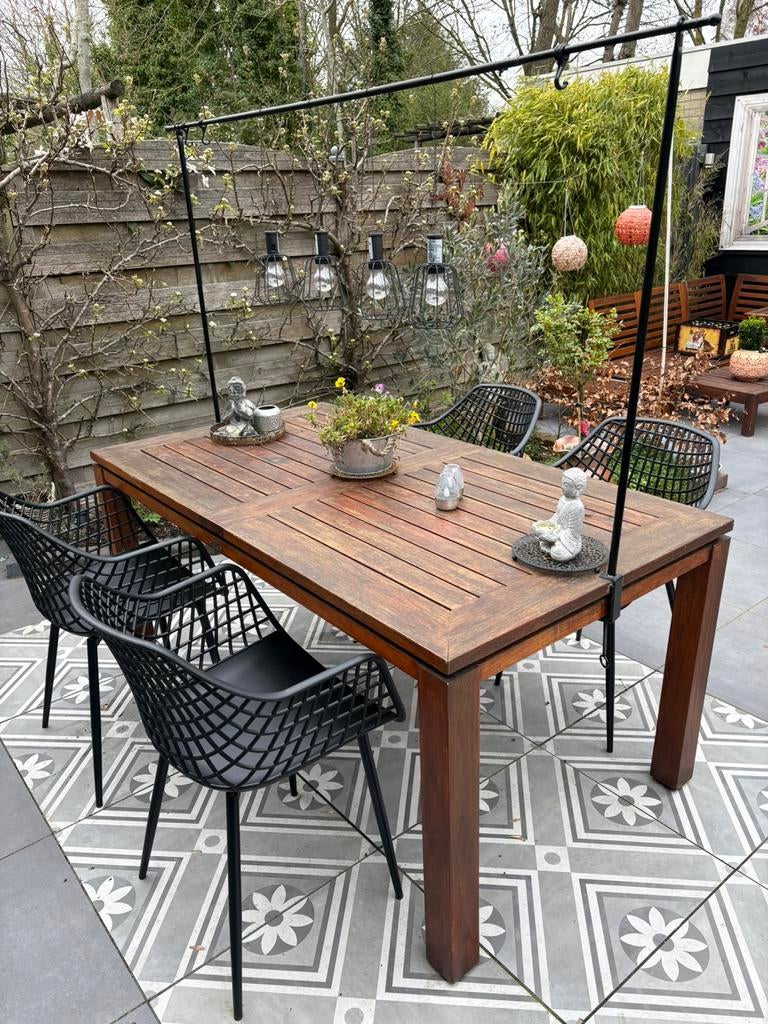 Stevige tuinset, Ophalen, 4 zitplaatsen, Gebruikt, Eettafel