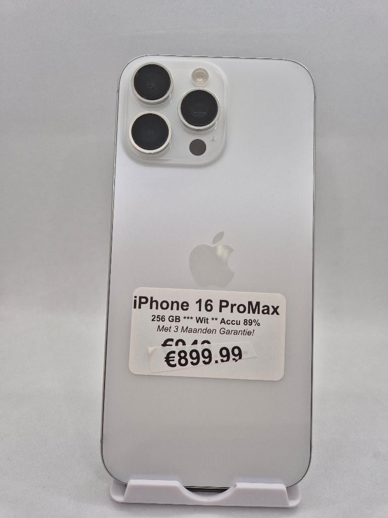 iPhone 16 Pro Max 256GB Wit , 89% zonder kras!, Telecommunicatie, Mobiele telefoons | Apple iPhone, 256 GB, 89 %, Overige modellen