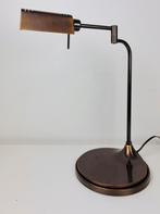 Vintage bronzen verstelbare bureaulamp zwanenhals bureaulamp, Huis en Inrichting, Lampen | Tafellampen, Ophalen of Verzenden, Zo goed als nieuw