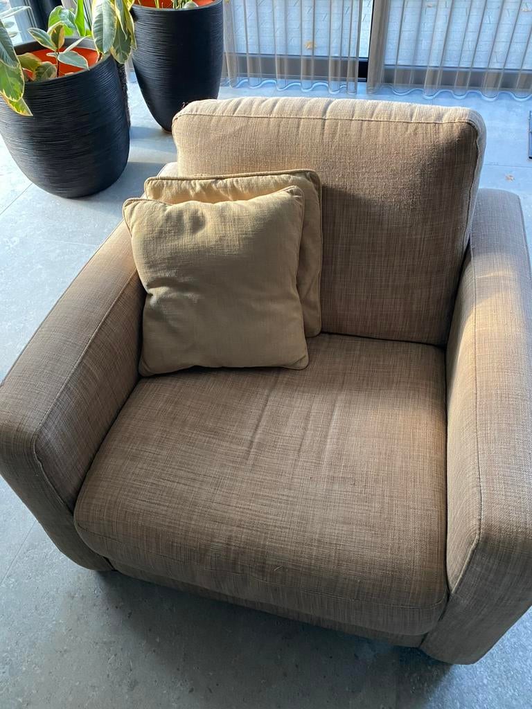 Natuzzi fauteuil, Ophalen, Zo goed als nieuw, Stof, 75 tot 100 cm