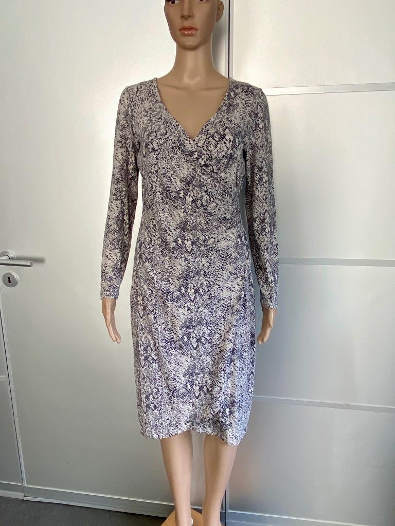 H250 Stroke maat M=38/40 overslag-jurk jurkje beige/grijs, Kleding | Dames, Jurken, Maat 38/40 (M), Beige, Ophalen of Verzenden