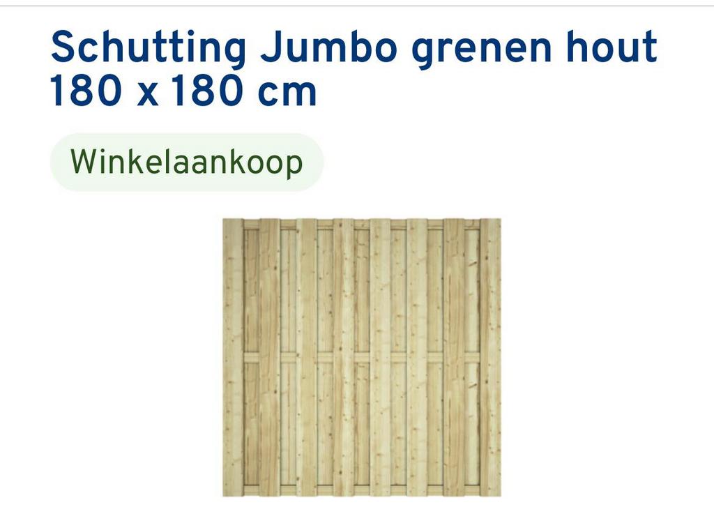 Schutting jumbo van gamma, Ophalen of Verzenden, Zo goed als nieuw, Hout, 150 tot 200 cm