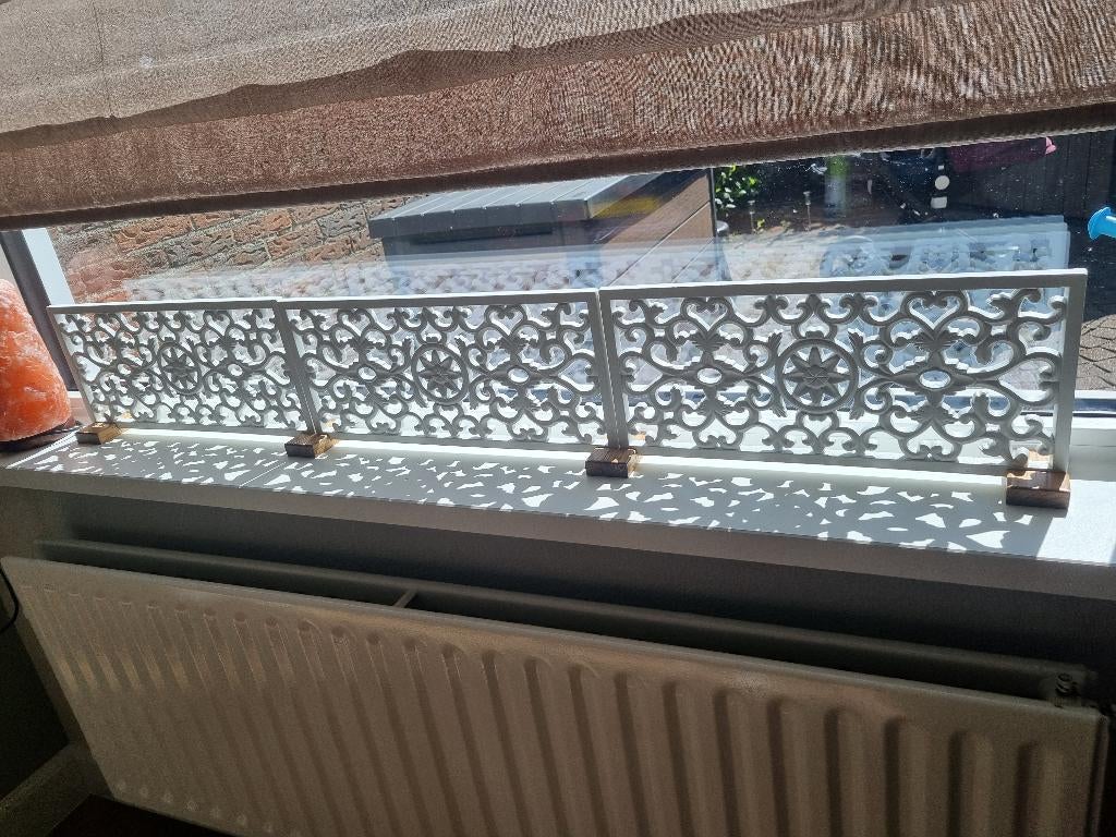 Raam decoratie, Hout, Decoratieobject, Zo goed als nieuw, Wit