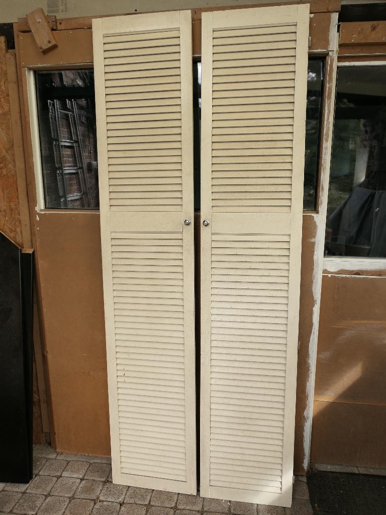 Louvredeuren, Ophalen, Gebruikt, Minder dan 80 cm, Binnendeur