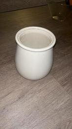 Bloempot wit, Tuin en Terras, Ophalen, Rond, Zo goed als nieuw, Aardewerk