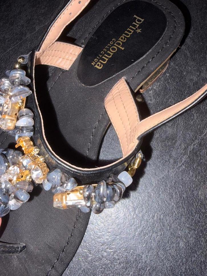 Luxe Primadonna Hakken met Stenen maat 38!, Kleding | Dames, Schoenen, Zo goed als nieuw, Sandalen of Muiltjes, Zwart, Ophalen