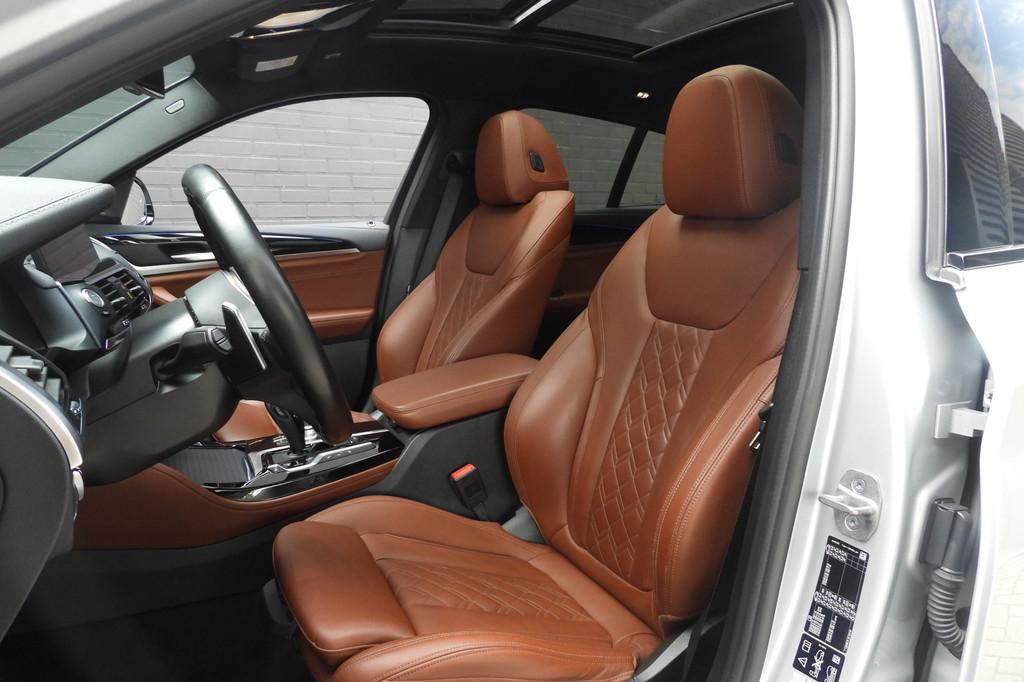 BMW X4 M40i Automaat / Panoramadak / Trekhaak / Sportstoelen, Gebruikt, Stoelverwarming, Met garantie (alle), Leder