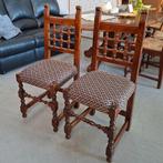 2 eetkamerstoelen | Engelse stoelen | mooie stof, Ophalen