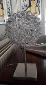 Moderne Zilverkleurige Tafellamp, Ophalen of Verzenden, Gebruikt, Metaal, Modern