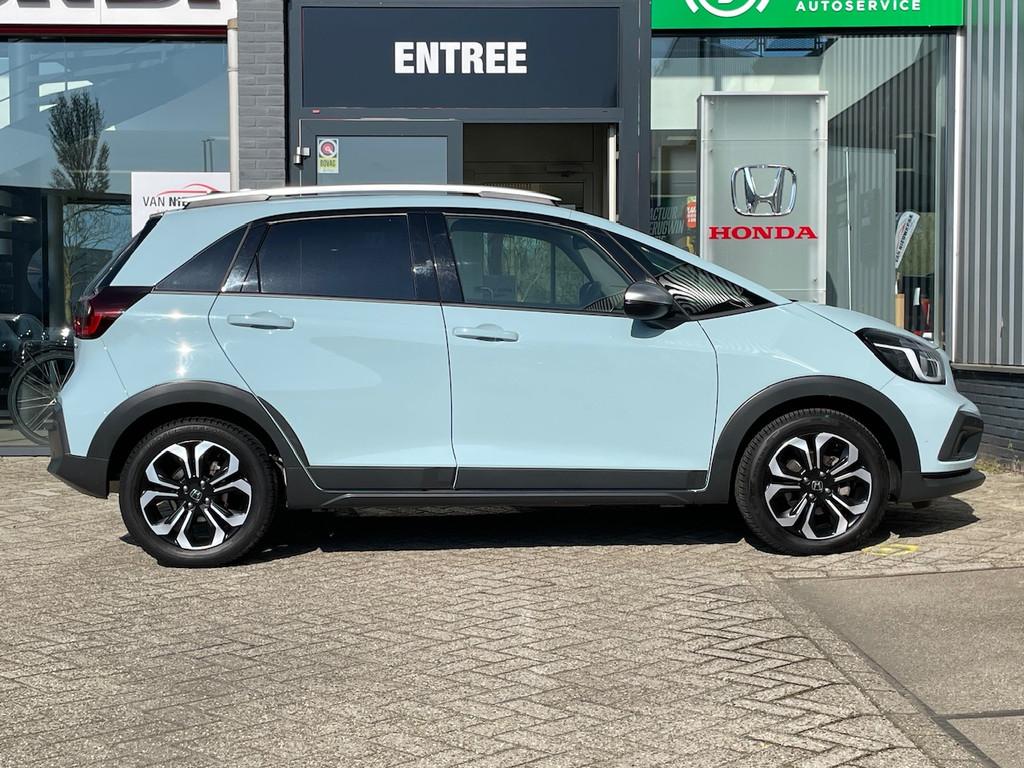 HONDA Jazz 1.5 e:HEV Hybrid Automaat Crosstar | Navi | Carpl, Auto's, Honda, Stof, 4 cilinders, Blauw, Bedrijf