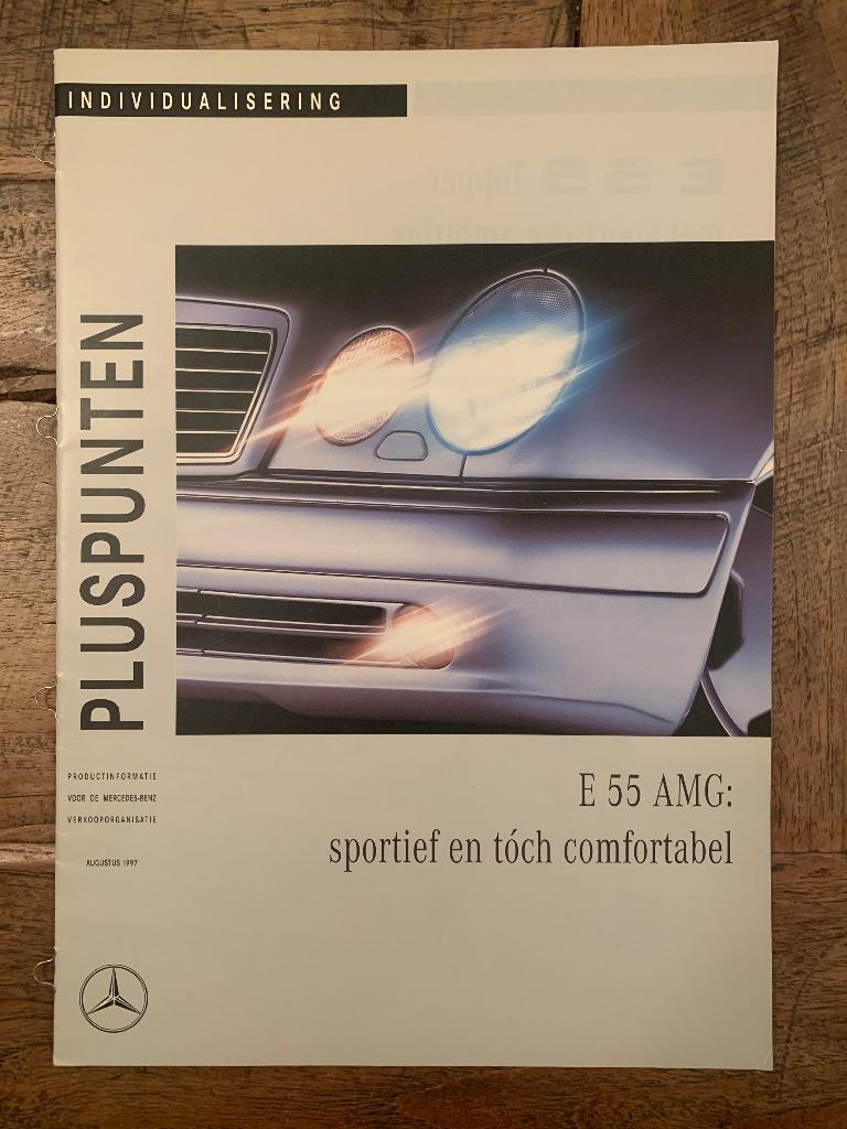 Product informatie brochure Mercedes-Benz E 55 AMG W210 1997, Nieuw, Mercedes-Benz, Mercedes, Ophalen of Verzenden