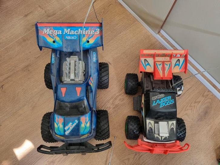 Nikko RC Auto's Mega Machine 3 & Lazer Boss, Hobby en Vrije tijd, Modelbouw | Radiografisch | Auto's, Gebruikt, Auto offroad, Elektro
