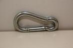RVS karabijnhaak met lengte 10 cm., Ophalen of Verzenden, Zo goed als nieuw