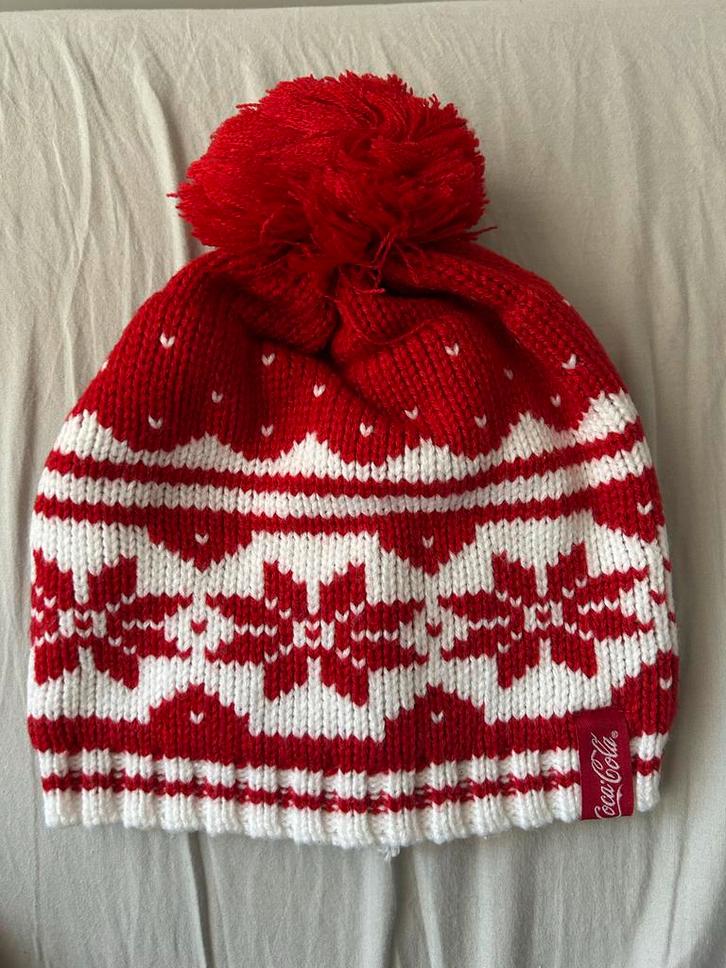 Coca-Cola Kerstmuts met Pompon - Rood/Wit, Kleding | Dames, Hoeden en Petten, Zo goed als nieuw, Hoed, One size fits all, Ophalen