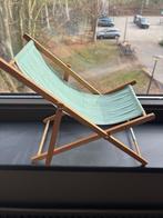 Vintage poppenstoel ligstoel strandstoel. Jaren 70., Verzamelen, Poppen, Ophalen of Verzenden, Pop