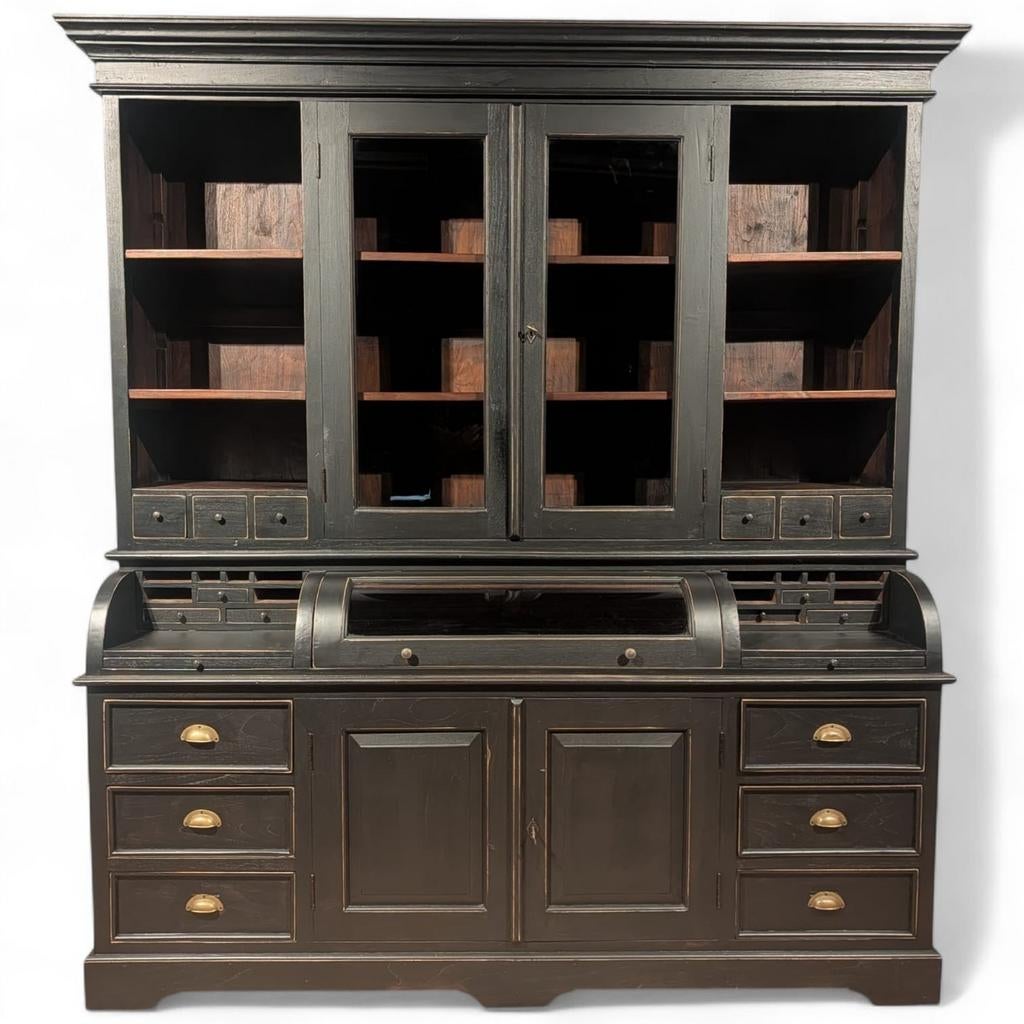 Mat Zwarte Grutterskast in Landelijke Stijl, 200 cm of meer, Nieuw, Ophalen of Verzenden, 5051CM