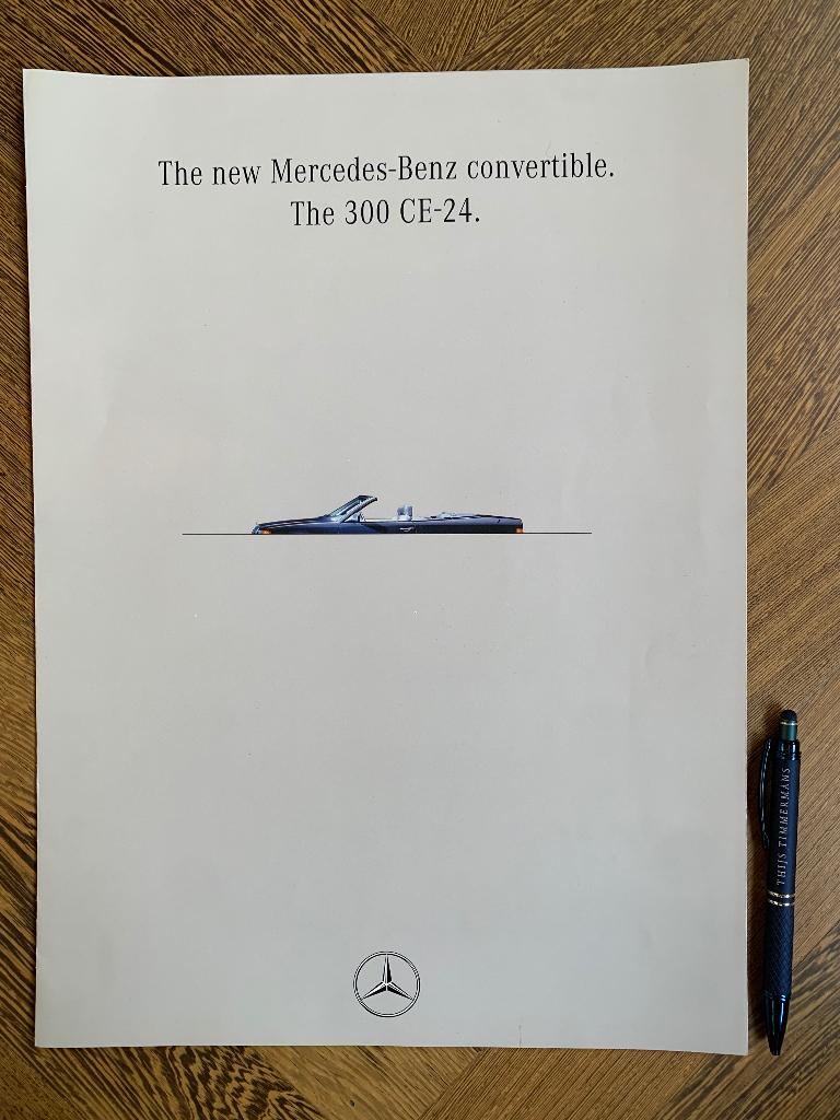 Groot formaat folder Mercedes-Benz 300 CE-24 cabriolet 1991, Boeken, Nieuw, Mercedes-Benz, Mercedes, Ophalen of Verzenden