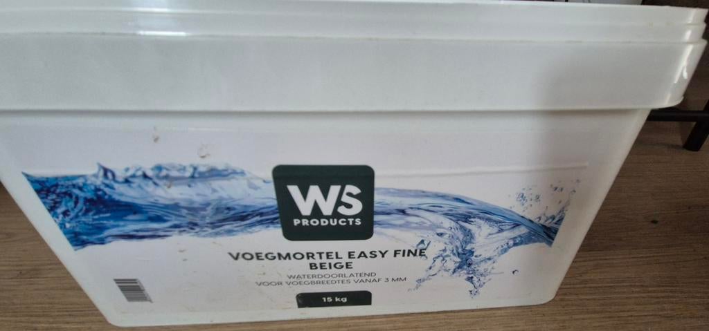 Voegmortel easy fine beige 15 kg 3mm, Ophalen, Overige materialen, Wandtegels, Nieuw