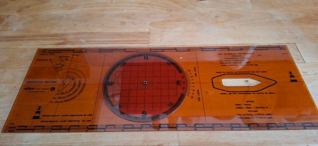 Allpa Koersliniaal Bretonse plotter, koersplotter navigatie, Watersport en Boten, Ophalen of Verzenden, Zo goed als nieuw, Kaartplotter of Fish Finder