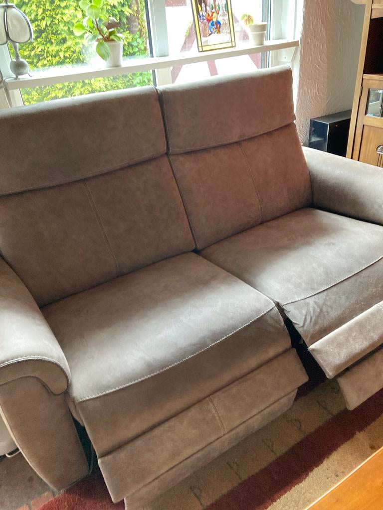 Comfortabele 2/5 zitsbank met relaxfunctie, Ophalen, Gebruikt, 150 tot 200 cm, Tweepersoons