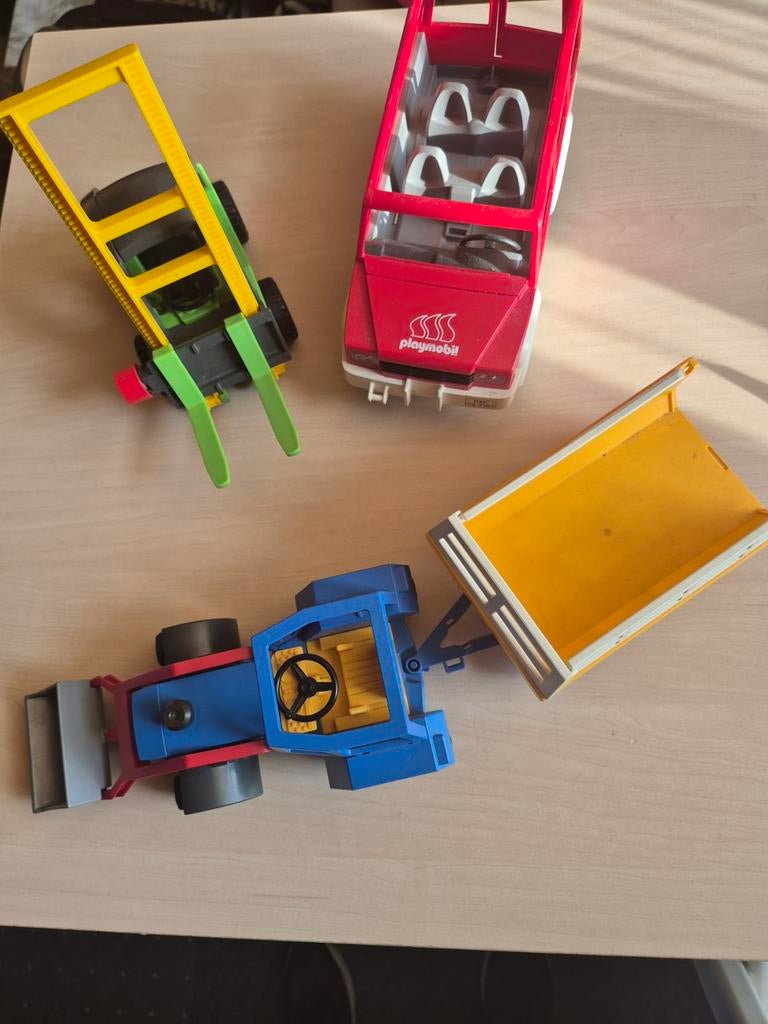 Playmobil Voertuigen Set: Tractor, Jeep en Heftruck, Ophalen, Gebruikt