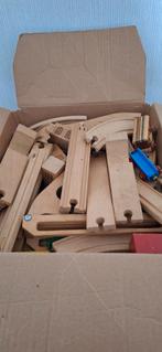 Doos met houten trein onderdelen, Ophalen of Verzenden, Gebruikt